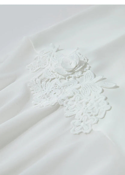 Minimalist Casual Bustier Skirt Women 2025 Summer New Office Lady Lace Slim Half-body Chiffon Fishtail Skirts 12522064