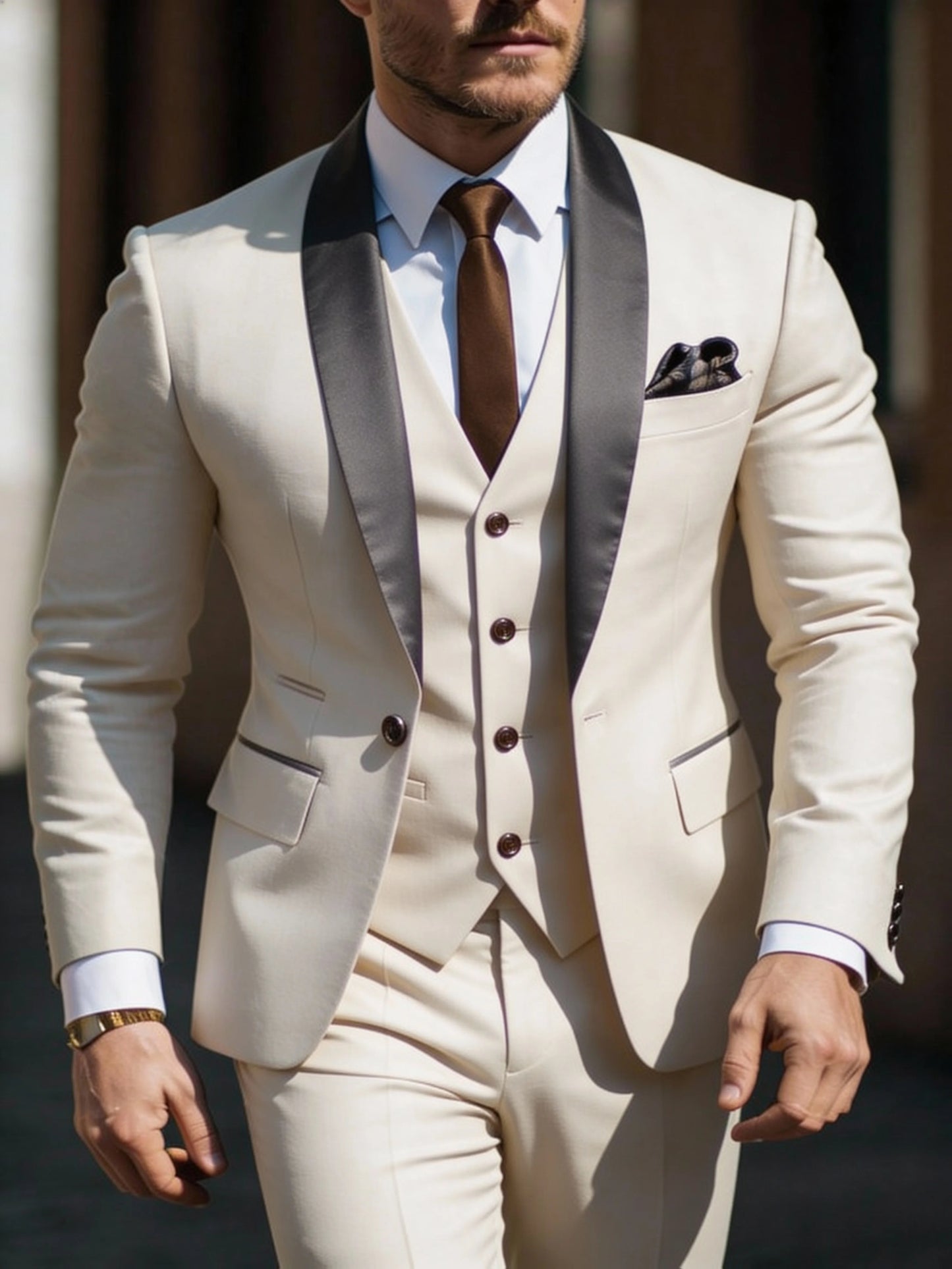 Men's 3pcs Suit Set Jacket Vest Pants, Prom Party Wedding Business Suits for Men мускульный костюм wedding suits for men