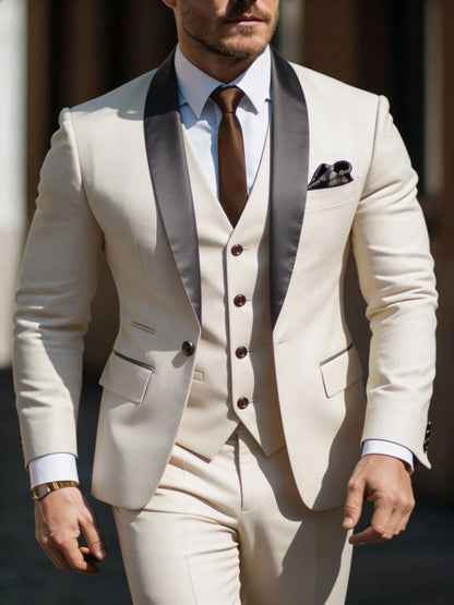 Men's 3pcs Suit Set Jacket Vest Pants, Prom Party Wedding Business Suits for Men мускульный костюм wedding suits for men