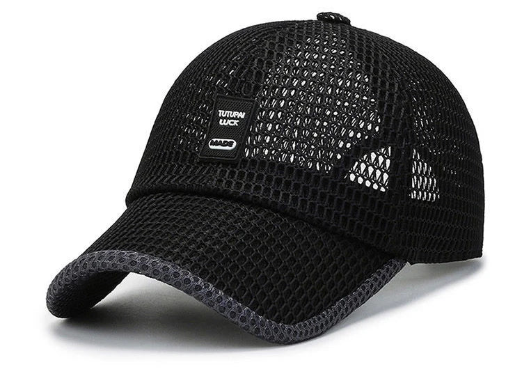 Men's Mesh Baseball Cap Breathable Summer Caps Dad Hat Outdoor Fishing Hats Bone Gorras Snapback Trucker Cap