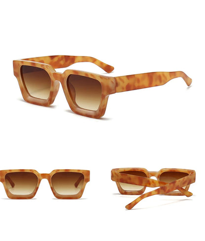 Men Square Frame Sunglasses 2025 Luxury Brand Designer Sun Glasses Retro Trendy Shades UV400 Unisex Women Glasses New