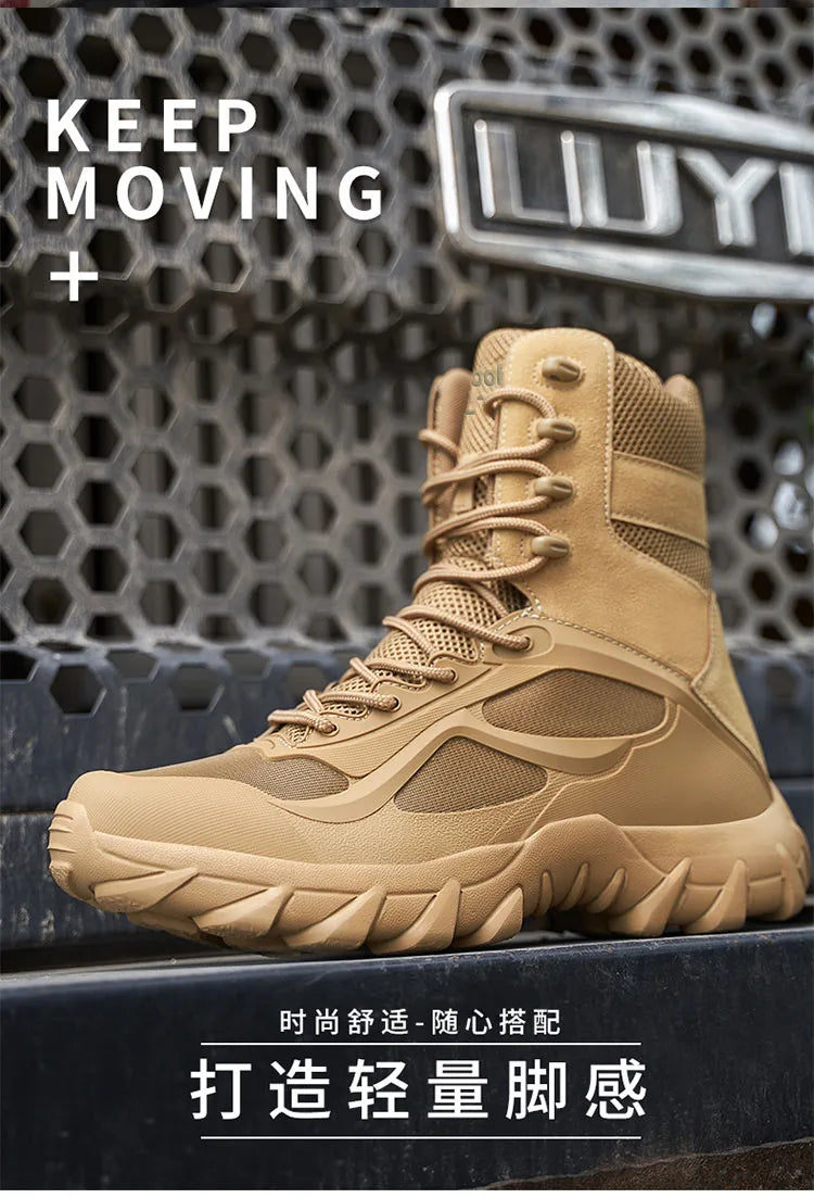 Men Shoes Tactical Boots Special Forces Field Man Boot Lightweight Outdoor Non-Slip Men Zapatillas Hombre Motorcycle Boots