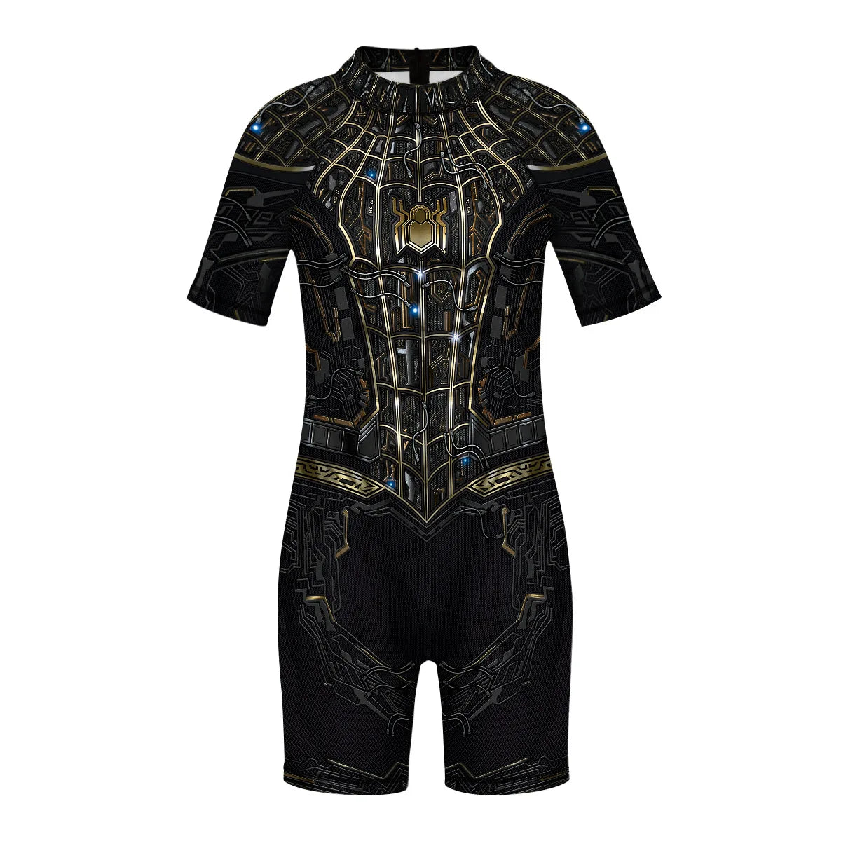 Children One Pieces Swimsuit Superhero 3D Print Playsuit Child Short Sleeve Swimwear Beach Bathing Suit Swim Wear For Boys Girls