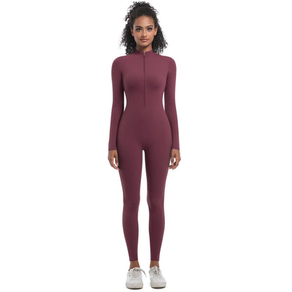 Women's Jumpsuit Women's Sports Shapewear Seamless Slim Fit Long Sleeve Sports Bodysuit  Fitness Sports Bodysuit Yoga Suit