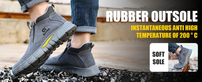 Steel Toe Safety Shoes for Men Women Slip Resistant Work Shoes Sneaker Outdoor Protective Work Shoes Outdoor Security Boots Men
