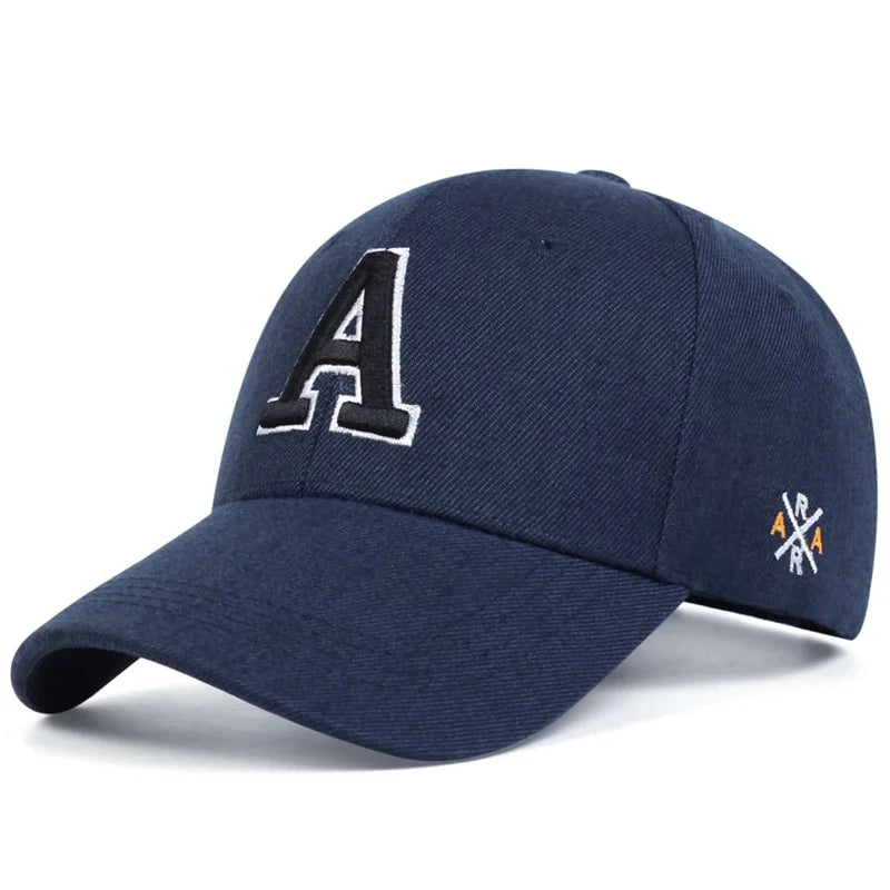 A Letter Embroidery A Baseball Cap Spring Summer Outdoor Sun hat dad hat Cotton Snapback Hat Adjustable Casual Cap