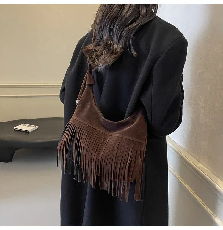 Fringed Interior Compartment Tote Bags Sewing Thread Large Capacity 2024 Hot Sale Bags for Women Zipper Pu Women's Handbags