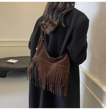 Fringed Interior Compartment Tote Bags Sewing Thread Large Capacity 2024 Hot Sale Bags for Women Zipper Pu Women's Handbags