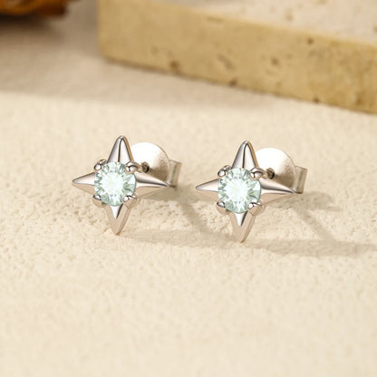 D Color Clarity Moissanite Ear Studs 925 Sterling Silver Exquisite Darts Stud Earrings For Women Party Fine Jewelry