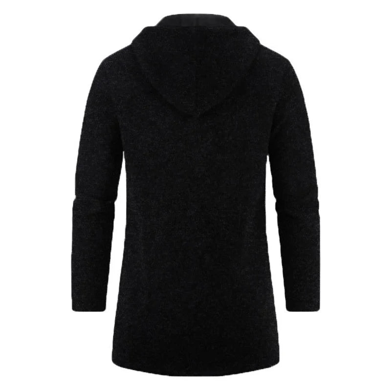 Men's Hoodies SpringAutumn CasualSolid Hooded Zip-Up Sweatshirts LongSleeve Knit Hoodie Men Sweatshirt Streetwear Hoody Cardigan
