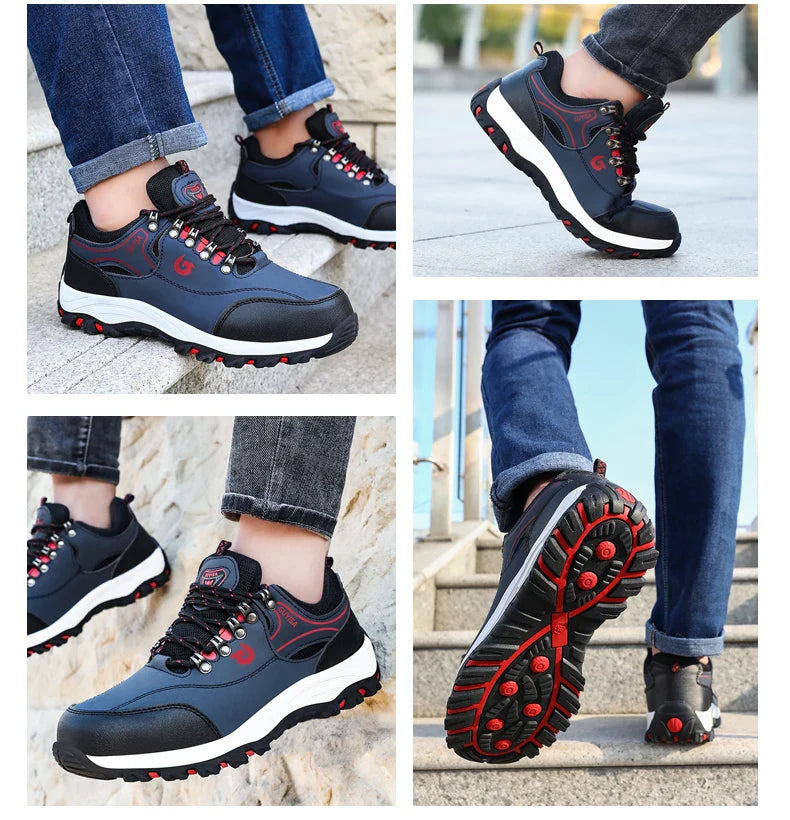 Men's work shoes hiking series for all four seasons with low top