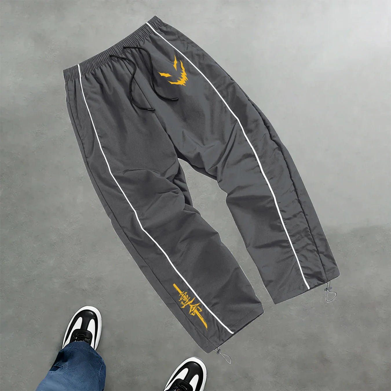 Summer Casual Printed Trousers Suitable For Fitness Training Outdoor Street Style Comfortable Drawstring Adjustable Sports Pants