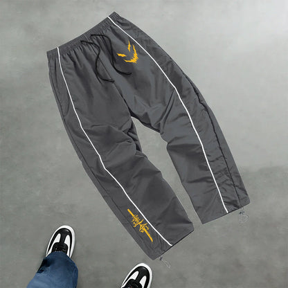 Summer Casual Printed Trousers Suitable For Fitness Training Outdoor Street Style Comfortable Drawstring Adjustable Sports Pants