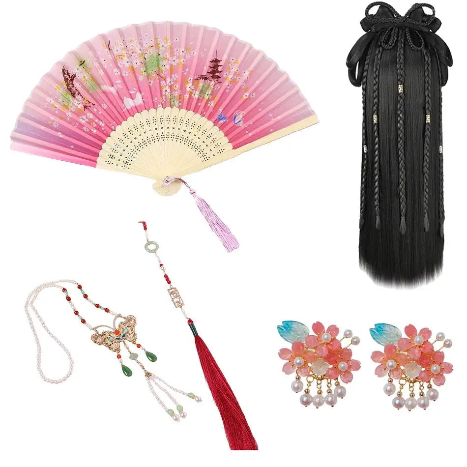 Mulan Same Costume Girl Hero Halloween Cosplay Costume Children Long-sleeved Two-piece Drama Costume Chinese Style Dress