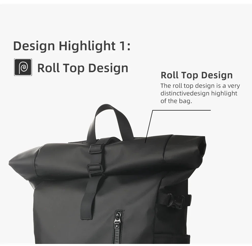 Expandable Travel Backpack Men Large Capacity Waterproof 15.6” Laptop Bag Hiking Rucksack Cycling Daypack Bag with USB Port