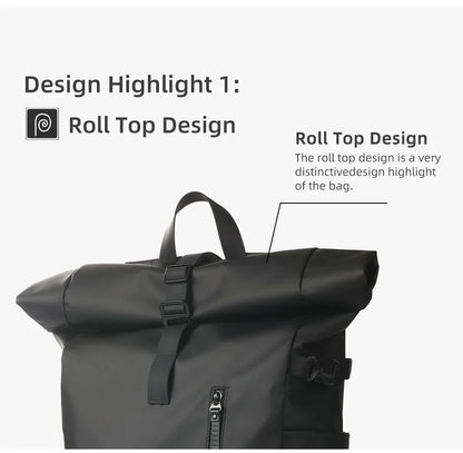 Expandable Travel Backpack Men Large Capacity Waterproof 15.6” Laptop Bag Hiking Rucksack Cycling Daypack Bag with USB Port