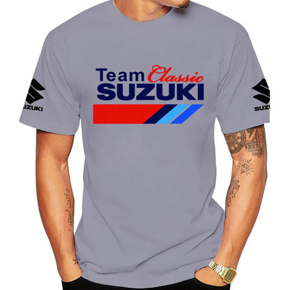 Men's Summer Classic T-Shirt - 100% Cotton Motorcycle Style Comfortable and Breathable Short Sleeve