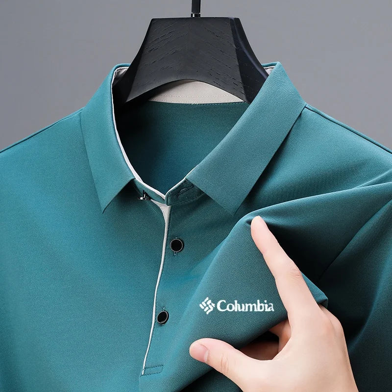 Designer Men's Brand Short Sleeve Polo Shirt New Lapel Casual Letter Print T-Shirt Top Versatile Business Trendy Men's Clothing