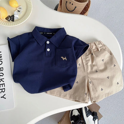 IENENS Summer Baby Clothing Sets Polo-shirt + Shorts Suits 0-4 Years Kids Boy Short Sleeve Holiday Clothes Casual Outfits