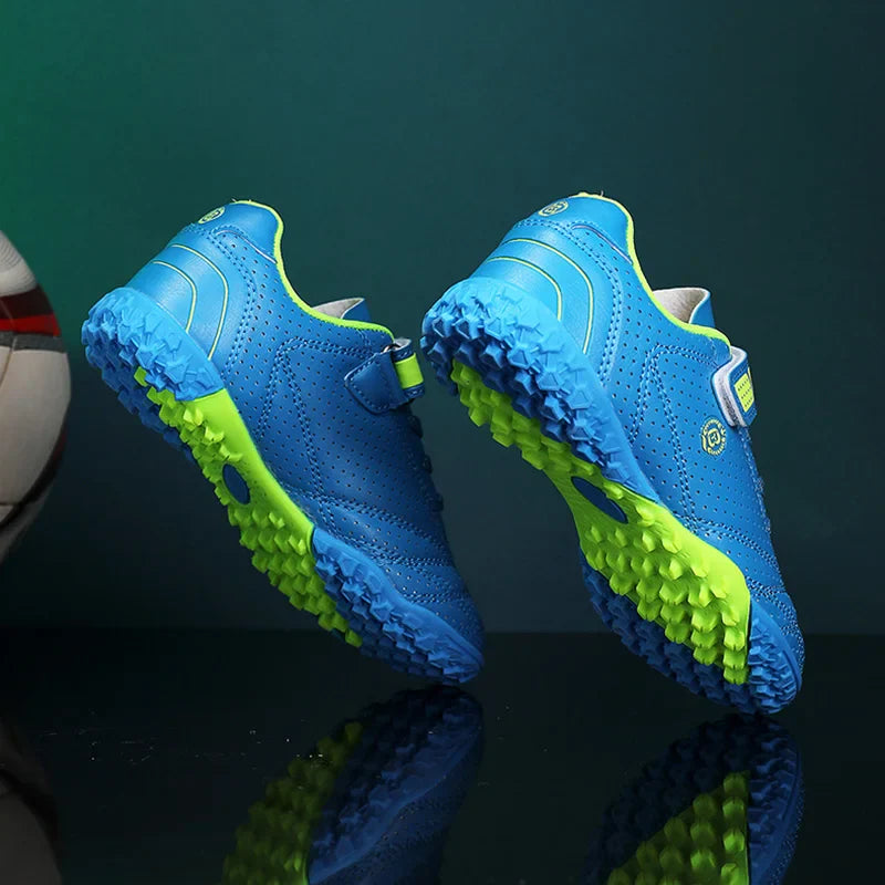 Children's Boys Low-Top Football Shoes Summer Breathable Sport Training Sneakers Outdoor Youth Turf Soccer Shoes