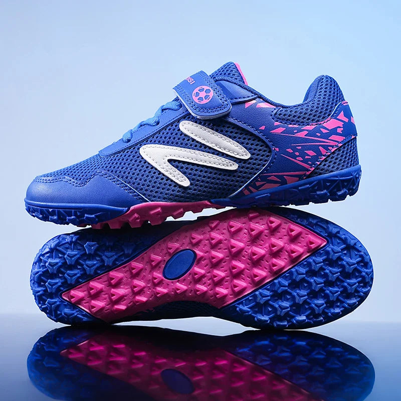 New Children Soccer Shoes Cleats Boys Football Boots TF Breathable Ultralight Grass Training Fast Athletic Sneakers 28-39