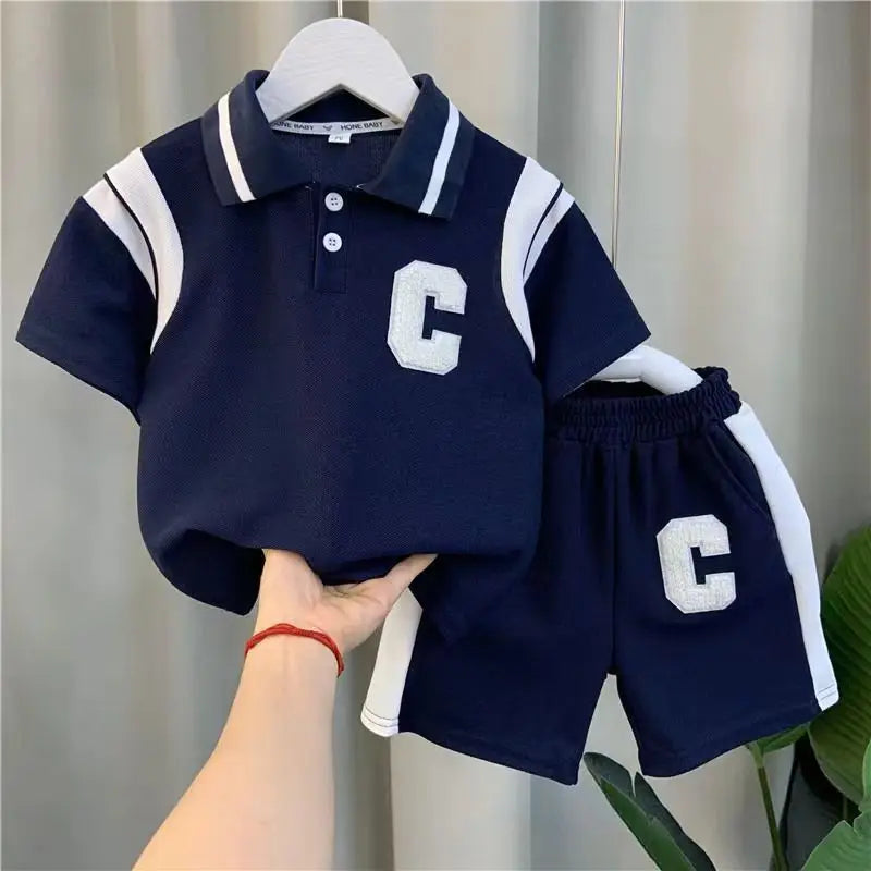 Kids Summer Clothes Sets Toddler Baby Boys Cotton T-shirt + Shorts 2Pcs Children Casual Outfits Clothing Tracksuits 0-5Years
