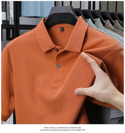 20 Colors Men's 100% Cotton Polo Shirt - Summer Casual Breathable Tee,Ideal for Golf and Sports,Business Casual,Silk-Like Finish
