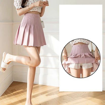 White Women Pleated Skirts Summer High Waist Zipper Girls Dancing JK Mini Skirts Black Fashion Student A Line Faldas 2023