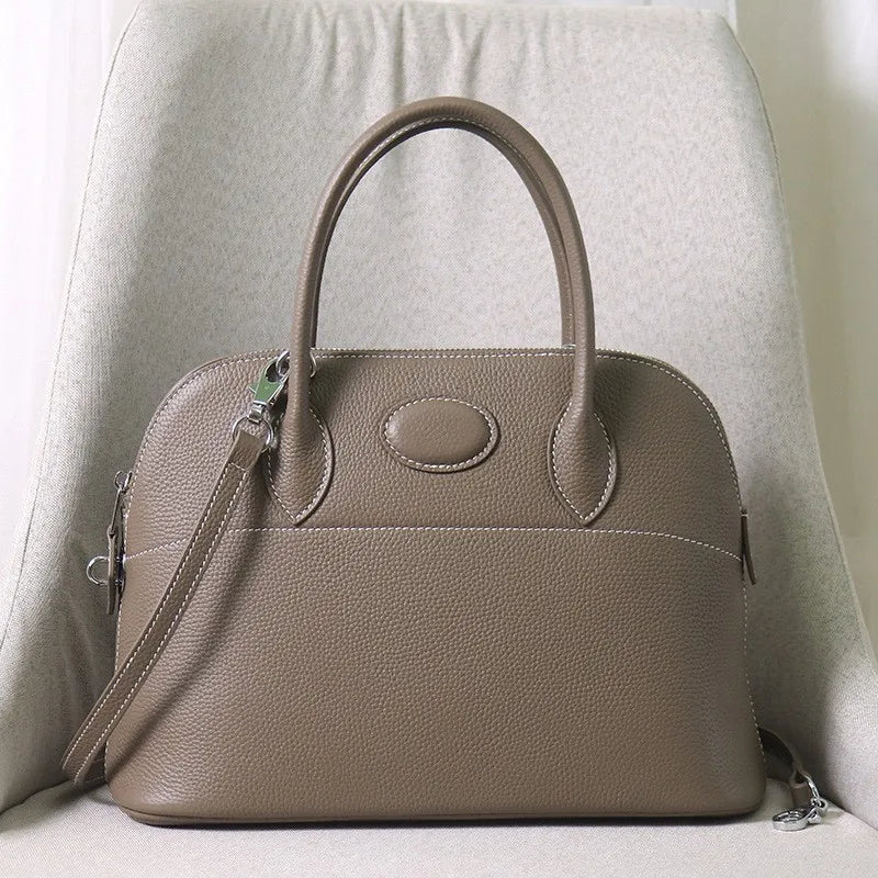 Various Genuine Leather Luxury Bag Fashion Women's Handbag Vegetable Basket Style Portable Women Bucket Bag with Lock