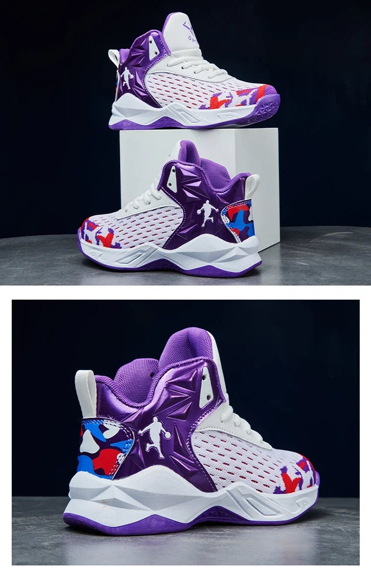 2024 New Children's Basketball Shoes for Boys Non-slip Kids Sport Shoes Wear-resistant Outdoor Kids Girls Sneakers Trainers