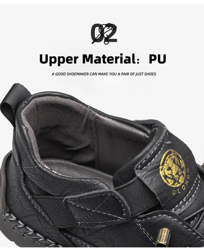 Handmade Men's High-Top Sport Casual Boots Breathable Outdoor Wear with Extended Size Options Classic Ankle Boots