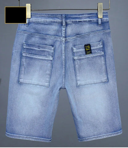 Men's Straight Casual Denim Shorts Simple Solid Cargo Slim Jeans Comfortable Breathable Bermuda Short Pants Summer 2025 Y2K