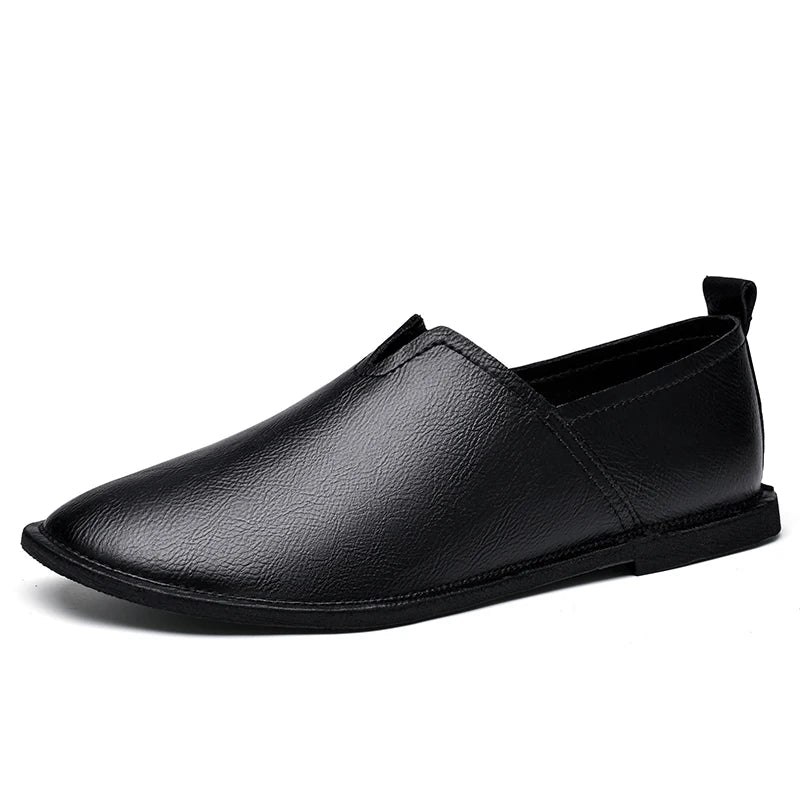Mocassins Casuais Retrô Masculinos de Sola Macia Confortáveis e Antiderrapantes Feitos à Mão para Sapatos de Negócios Casuais 38-47