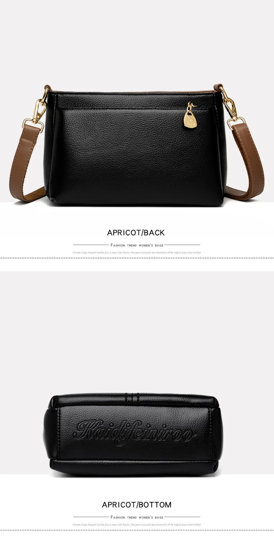 High Quality Leather Purses and Handbag Women Bag Luxury Designer Shoulder Crossbody Sac Ladies Casuial Messenger Tote Bag 2024