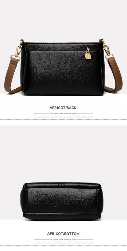 High Quality Leather Purses and Handbag Women Bag Luxury Designer Shoulder Crossbody Sac Ladies Casuial Messenger Tote Bag 2024