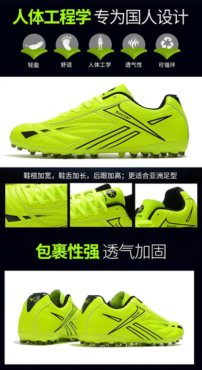 Hot Sale Youth Long Nail Soccer Shoes Children Students Large Size Broken Nail Soccer Shoes Unisex Training Shoes 35-45#