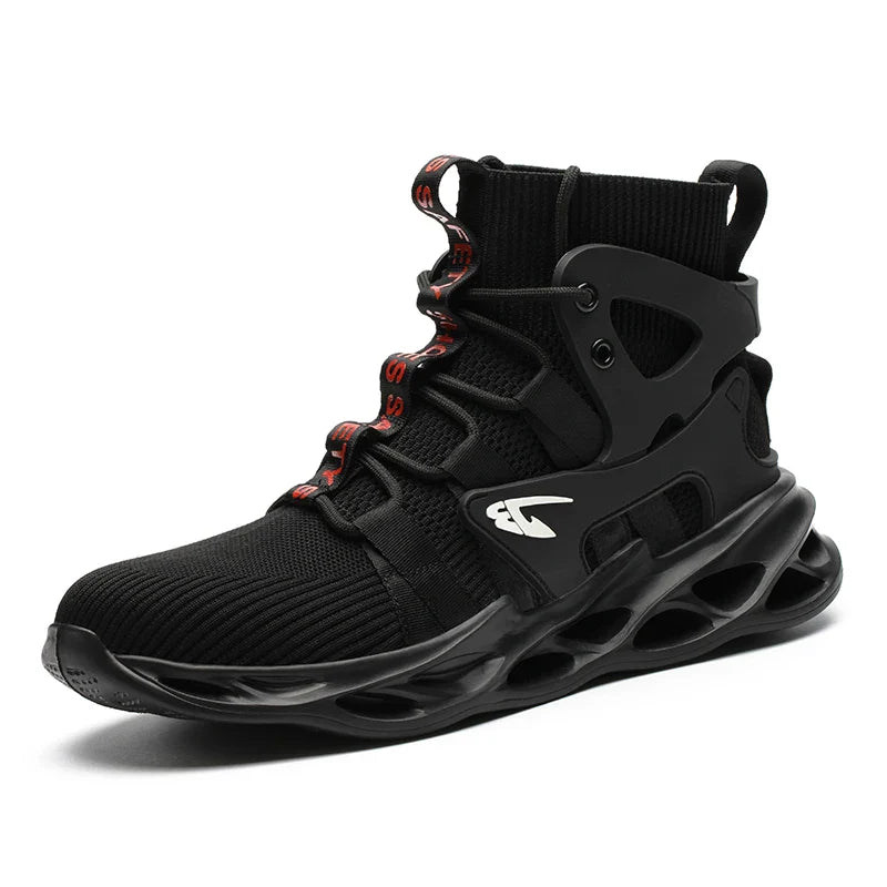 New Breathable Men Boots Anti-smash Work Sneakers Safety Shoes With Steel Toe Cap Indestructible Work Boots Hiking Shoes