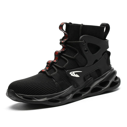 New Breathable Men Boots Anti-smash Work Sneakers Safety Shoes With Steel Toe Cap Indestructible Work Boots Hiking Shoes