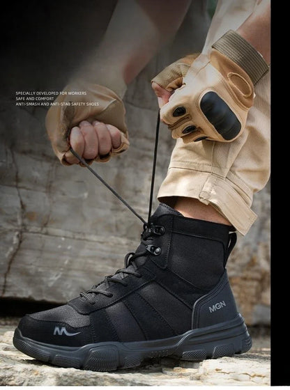 Camouflage Steel Toe Cap Non Slip Industrial Shoes Men and Women Safety Shoes Anti-Scalding Anti-Smash Anti-Puncture Work Boots