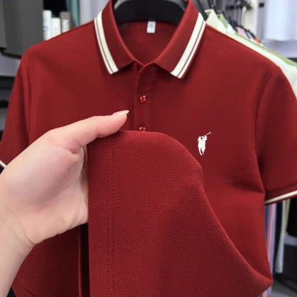100% cotton luxury brand short sleeve polo shirt men new classic pony embroidery summer T-shirt high-end fashion casual Paul top