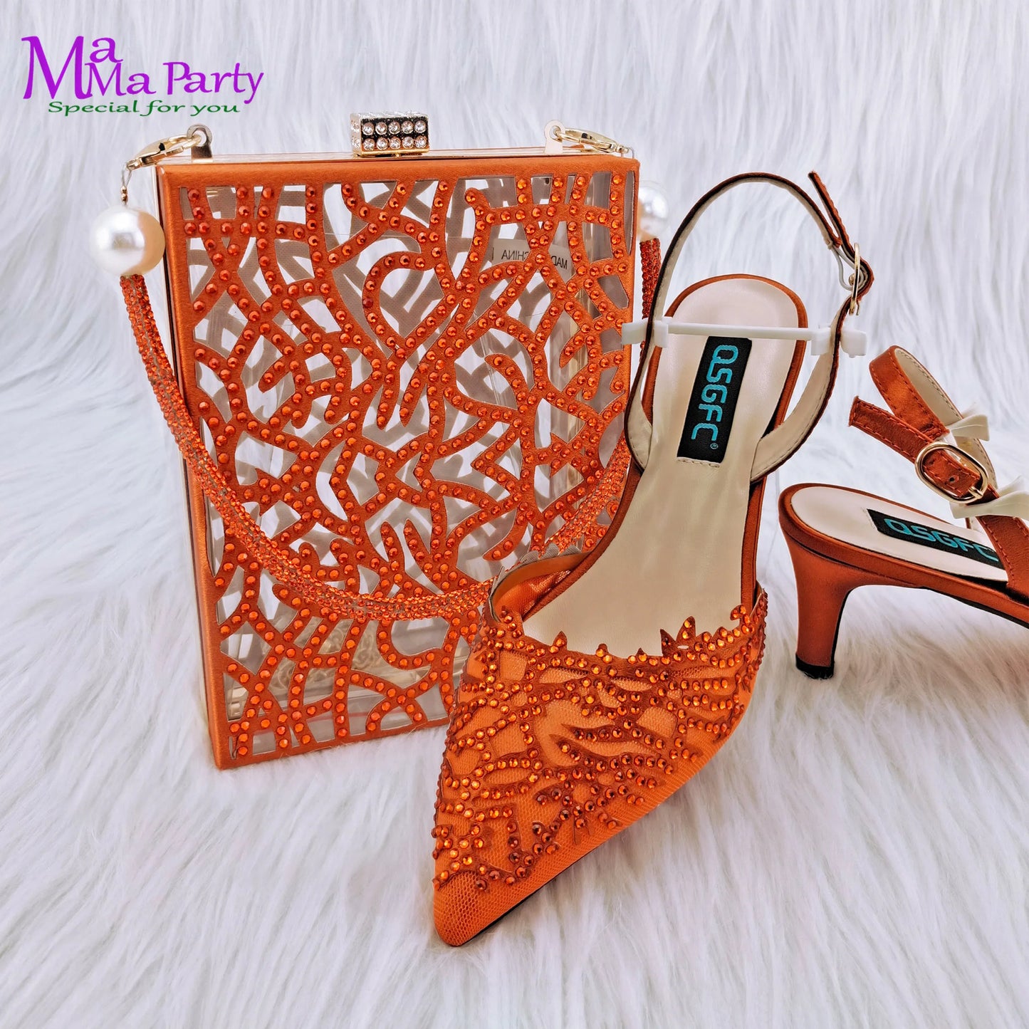 Mature Style INS Hot Sale Italian Design Shoes and Bag to Match in Wine Color High Quality  Hollowing out Design for Dress