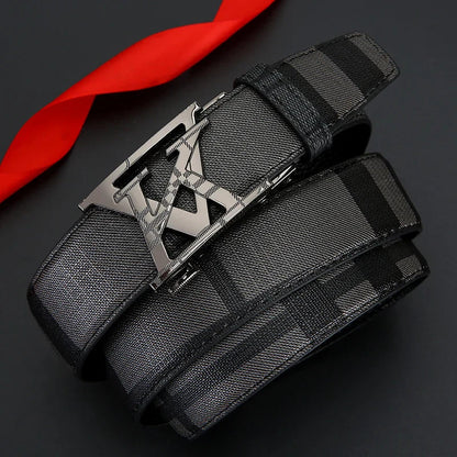 Luxury brand belt New genuine leather fashionable printed men's belt trend business versatile jeans belt for
