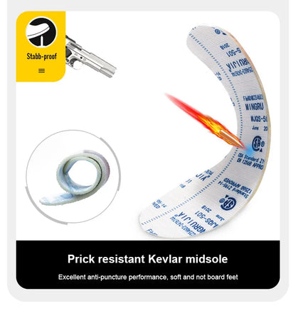 Men Safety Shoes Steel Toe Shoes Indestructible Shoes Lightweight Puncture Proof Work Boots Rotating Button Safety Shoes