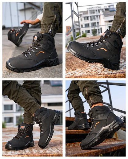 Men's Anti-Static Wear-Resistant Labor Protection Shoes Safety Smashing Protection Work Shoes for Factory Use