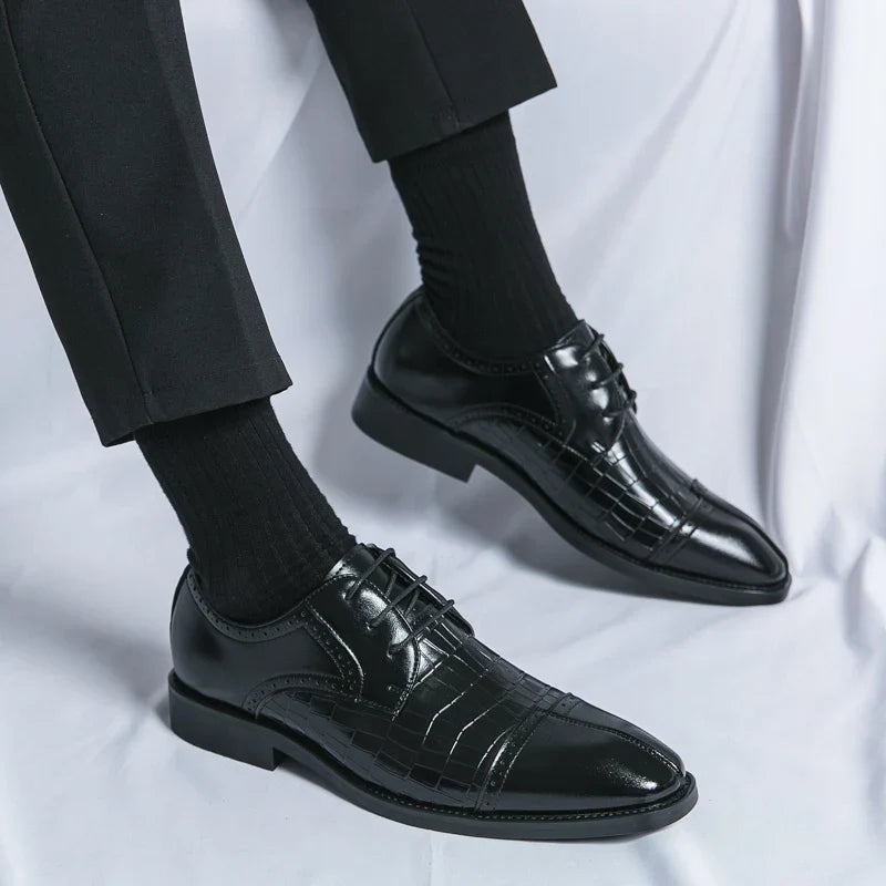 Classic Casual Business Shoes For Men High Quality Social Wedding Formal Leather Shoes Male British Men's Dress Shoes