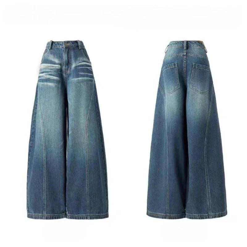 Calça Jeans Feminina Casual Vintage Reta