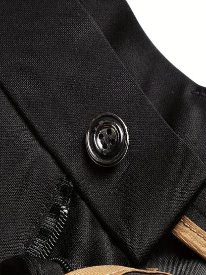 Men's Business Casual Straight Pants - Stretch Non-Iron Formal Trousers for Office Work & Daily Commute