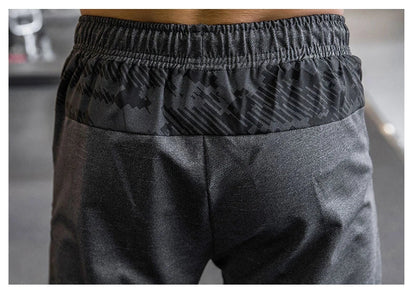 Mens Gym Fitness Running Sweatpants Workout Athletic Long Pants Outdoor Training Sports Trousers Elastic Waist Zipper Pockets