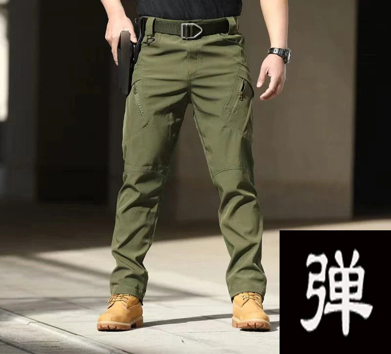 Men's Spring Autumn City Cargo Elastic Pants Trekking Hiking Camping Climbing Running Sports Cycling Work Outdoor Trousers