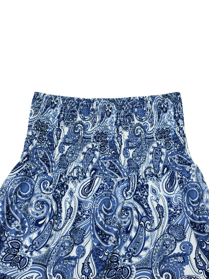 Vacation Style Stretchy Waist Long Maxi Skirt - Flowy Beach Skirt with Elastic Waistband